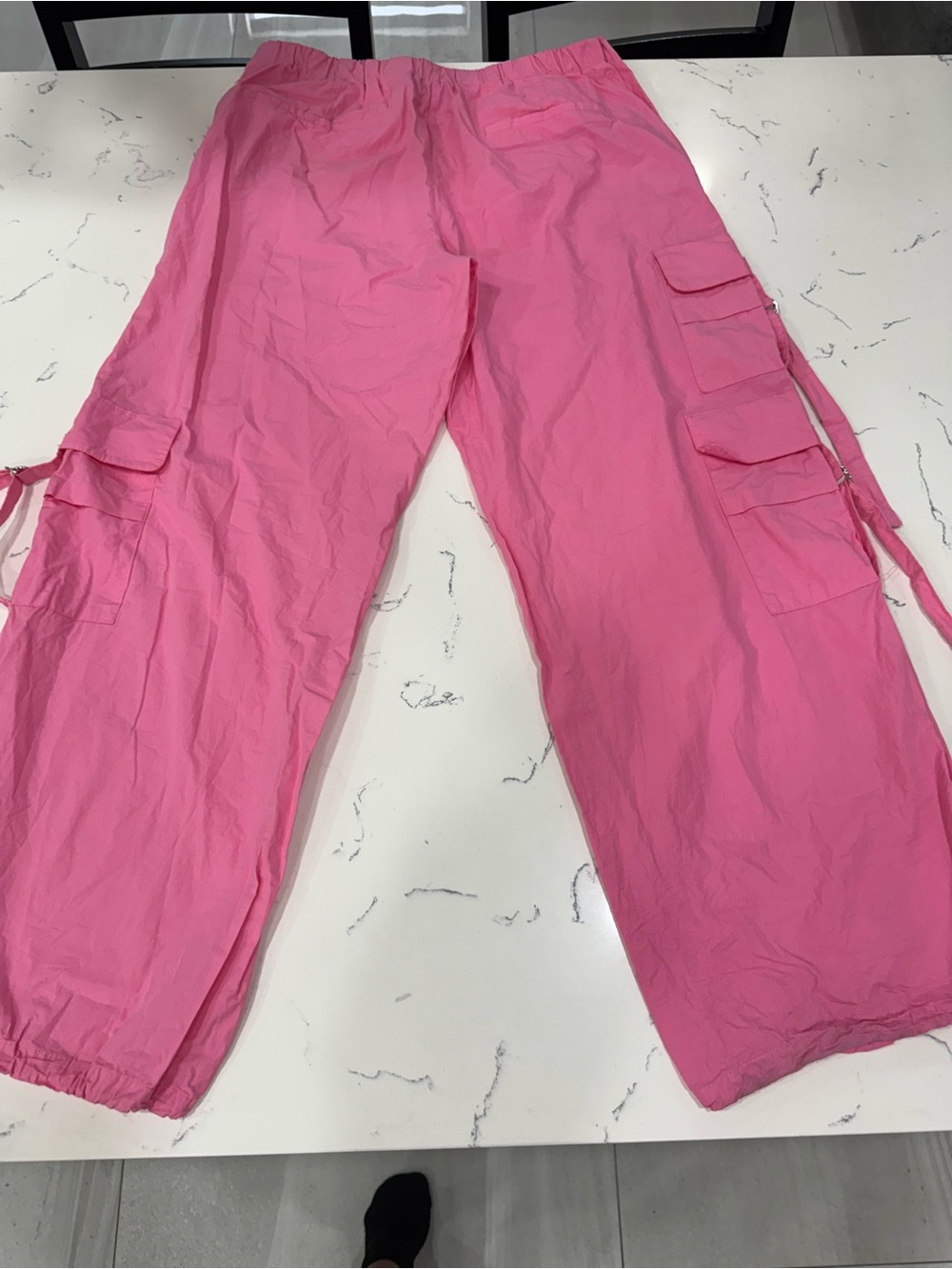 Zara Pink Cargo Jumpsuit Pants
